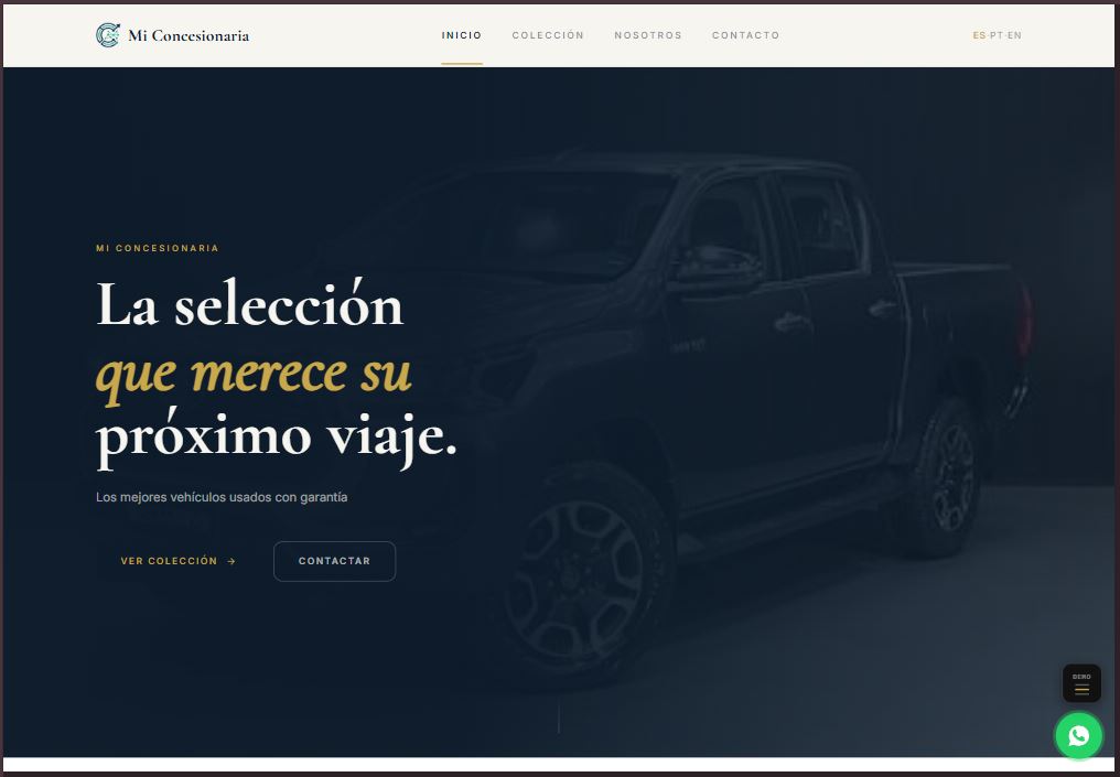 Captura — estilo Showroom Premium